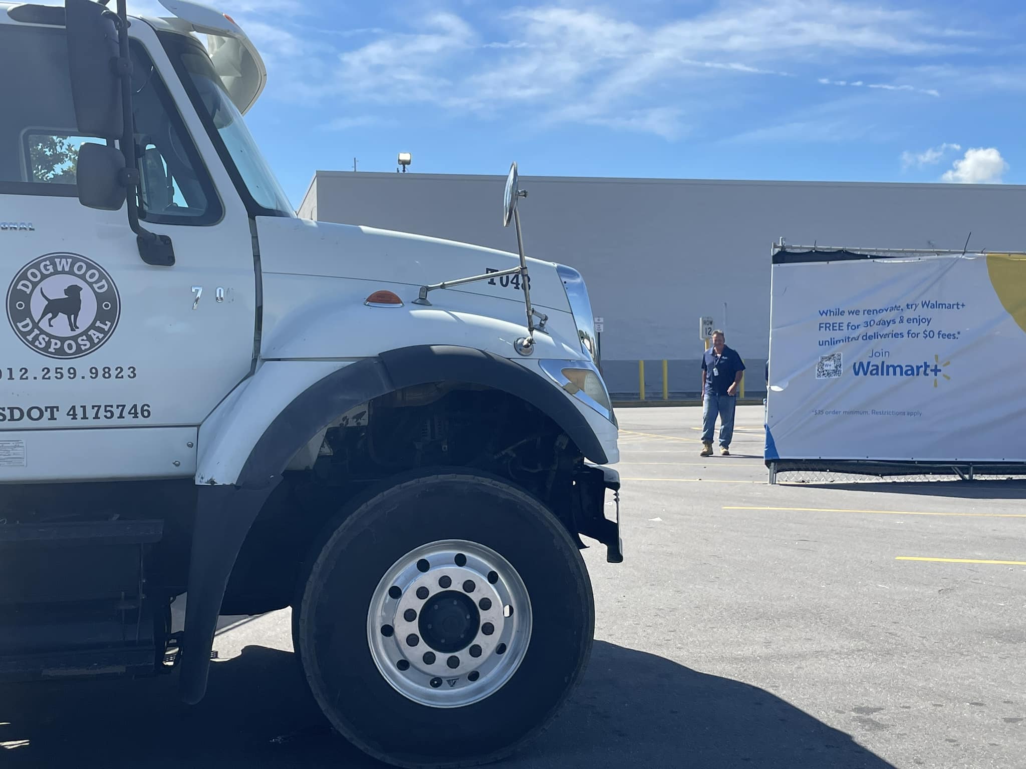 Dogwood Disposal roll-off dumpster on Candler County rural delivery